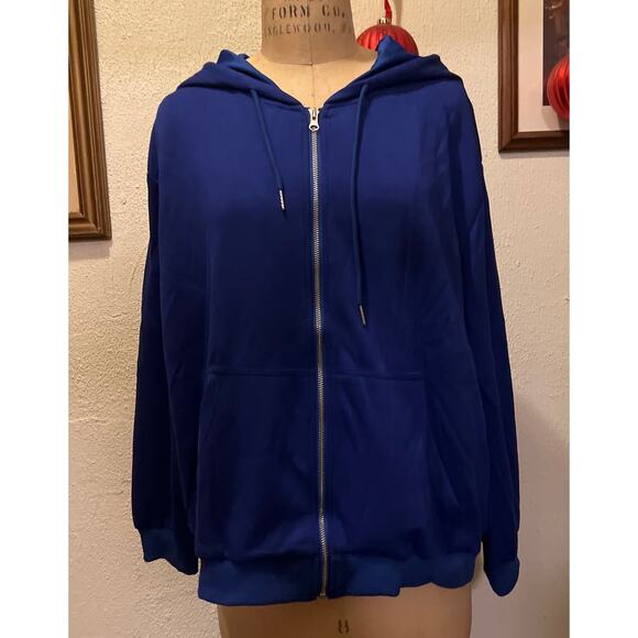 Women's Casual Long Sleeve Zip Up Sweatshirt Hoodie Jacket NWT Size XL - Picture 3 of 11